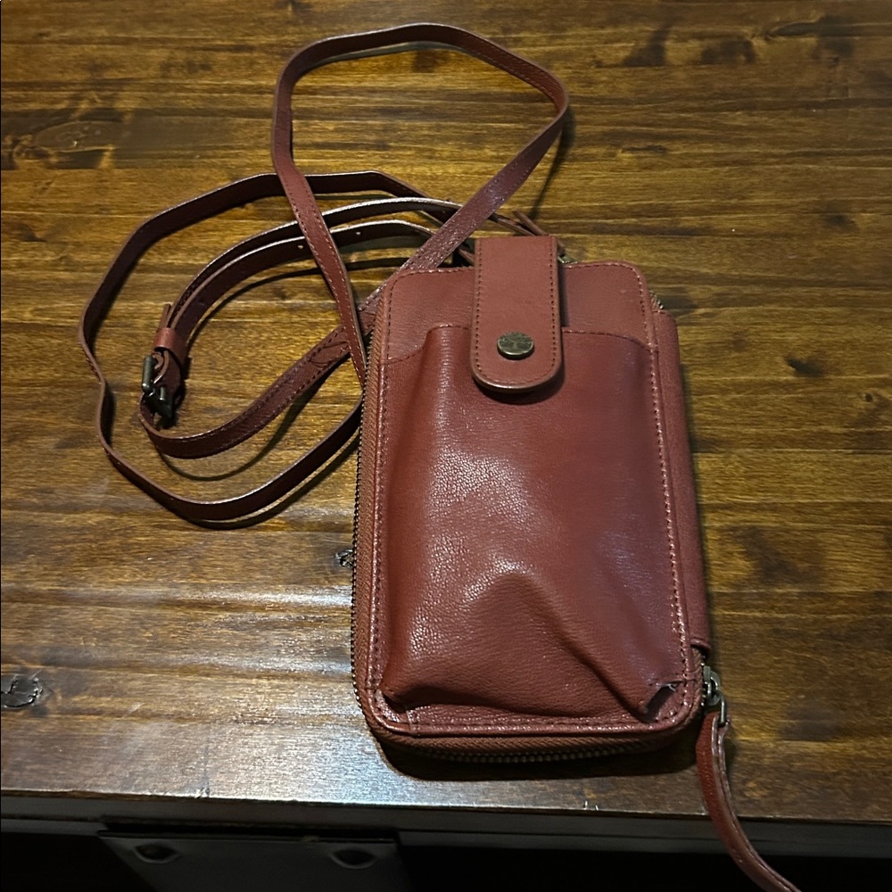Timberland Brown Leather Crossbody Bag